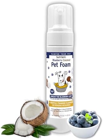 South Bark's Blueberry Facial® Pet Shampoo 12 oz. | Brightener & Tear Stain Remover | Long-Lasting Odor Eliminator | Cruelty-Free | Paraben-Free | Made in The USA