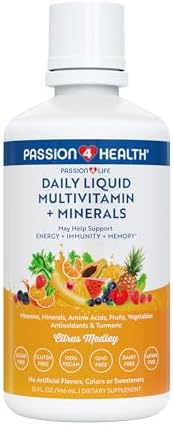 Passion 4 Life Daily Liquid Multivitamin + Minerals - Over 100 Premium Ingredients for the Whole Family - Trace Minerals and Amino Acids for All Ages