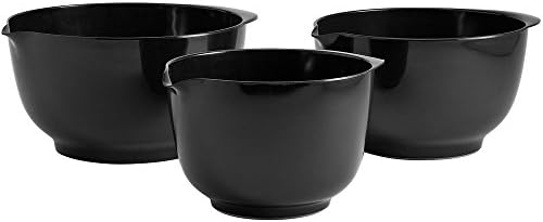 Hutzler Melamine Mixing Bowl Set: 2, 3 and 4 Liters, White (3234WH)