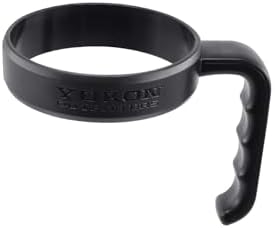 Yukon Outfitters Portable Impact-Resistant Polypropylene Tumbler Handle for Outdoor Enthusiasts | Single Ring Design, Ergonomic Textured Grip, Black