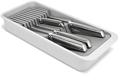 Joseph Joseph DrawerStore Knife Organizer, holds up to 9 knives, Kitchen Organization & Drawer Storage – Compact, Gray