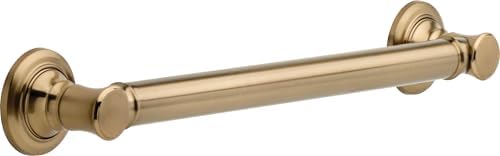 Delta Traditional (1-Pack) 18" Shower Grab Bar Seniors ADA Compliant Champagne Bronze 450 lb Capacity Bathroom Safety Handle for Shower