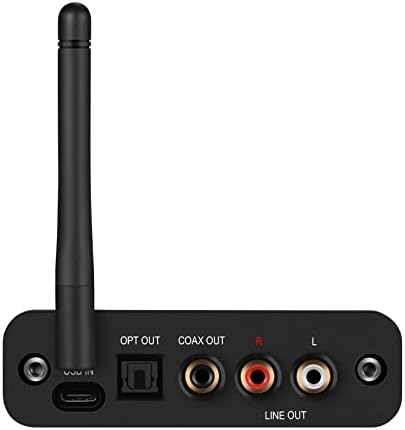 B2 LDAC/aptX HD Bluetooth 5.1 Hi-Fi Audio Receiver with ESS DAC,OLED Display,RCA,Optical & Coaxial,Extended Range for Home Stereo
