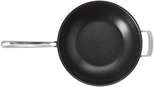 Viking Non Stick Chef Pan, 12 Inch Hard Anodized Nonstick Saute and Frying Pan with Glass Lid, Dishwasher and Oven Safe, Induction Ready, Matte Black