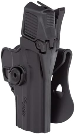 Level 3 Auto Lock Retention Holster for Sig Sauer P226, P220, P227, SP2022 – IMI Defense Tactical OWB Paddle Holster, Trigger Guard Lock