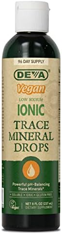 DEVA Vegan Ionic Trace Mineral Drops, Low Sodium, pH Balancing, 96-Day Supply, 8 Fl Oz