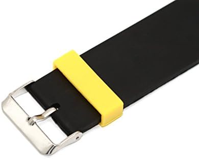 26MM Black Yellow Rubber Sport Diver Waterproof Watch Band Strap FIT Invicta
