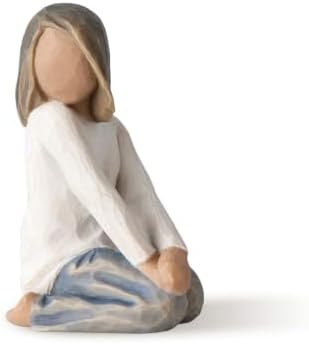 Willow Tree Joyful Child (Darker Skin), Sculpted Hand-Painted Figure | Celebrates a Child's Spirit, Family Grouping Keepsake