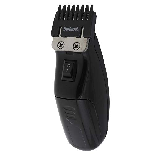 Barbasol Touch Up Trimmer for Men, Compact Electric Xtreme Precision Beard and Hair Trimmer with Stainless Steel Blades & 3 Guide Combs (3, 6, 10mm)