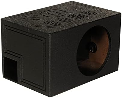 Qpower Single 12" Vented Ported Car Subwoofer Sub Box Enclosure, QBOMB12VL - Single Cab Bass Woofer Speaker Box System for Vehicle or Truck Audio