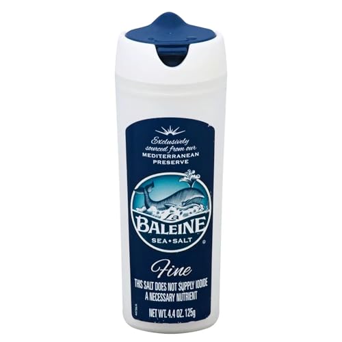 La Baleine Fine Sea Salt, Mediterranean Sea Salt, Shaker Bottle, Product of France, 4.4 Oz