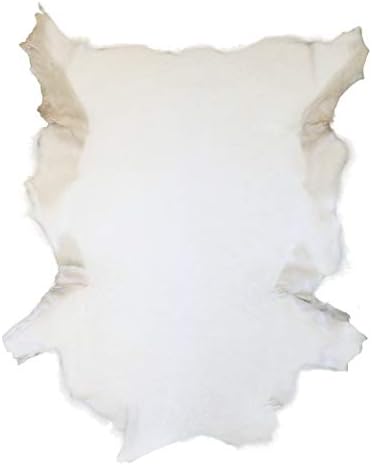 Glacier Wear Natural White Shearling Sheepskin Leather Hide Fur Pelt Skin (5.00 to 5.75 sq ft)