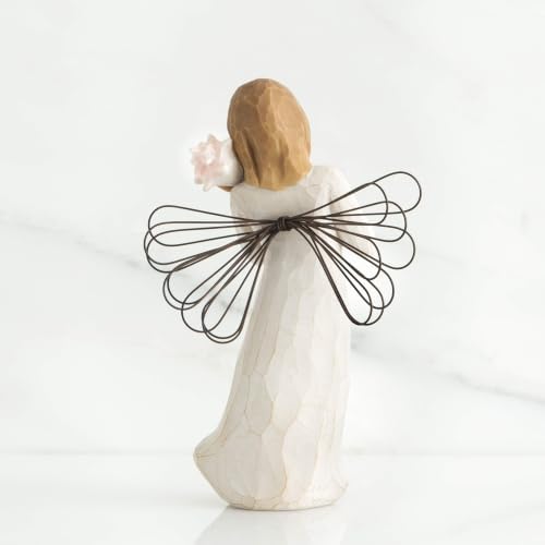 Willow Tree Angel of The Spirit, Sculpted Hand-Painted Figure | Hand-Painted Angel Figurine, Celebrating Friendship, Nature and Everyday Blessings, Sculpted by Artist Susan Lordi
