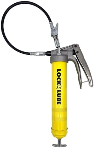 LockNLube Premium Pistol Grip Grease Gun with 20" Hose, Inline Swivel, and our patented LockNLube® Grease Coupler