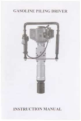 Gas Powered T Post Driver Manual Piledriver 2 Stroke 52cc Gasoline Pile Driver Kit Farm Fence Post Hammer Push Pile Lightweight Petrol Piledriver