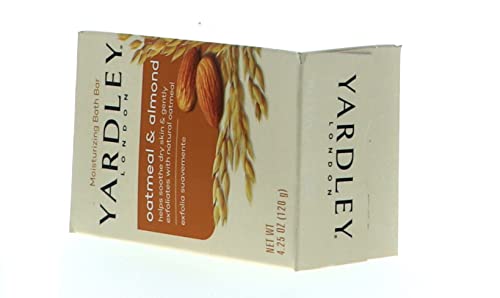 Yardley of London Naturally Moisturizing Bar Soap Oatmeal & Almond 3+1 Free