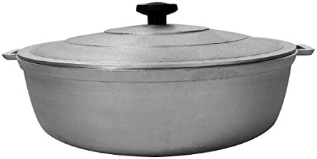 Uniware 9900 Super Quality Aluminum Caldero,Dutch Oven, 51 QT,Silver (55cm (21.7-Inch))