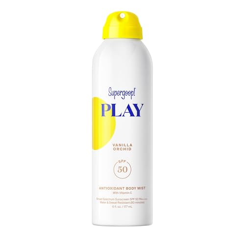 Supergoop! PLAY Antioxidant Body Mist Vitamin C -SPF 50 PA++++ Broad Spectrum Sunscreen - Body Spray - Great for Active Days