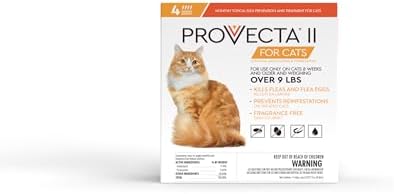 PROVECTA® II for Large Cats (Over 9 lbs) Flea Topical Treatment, 4-Month Supply