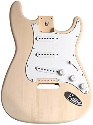 DIY Electric Guitar Kit Beginner Kit Right Handed Basswood Body | Hard Maple Neck, Engineered Wood Fretboard, 6 String, Build Your Own Guitar