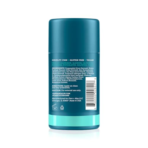 Oars + Alps Aluminum Free Men's Deodorant, Clear + No Residue, 2pk, 2.6oz