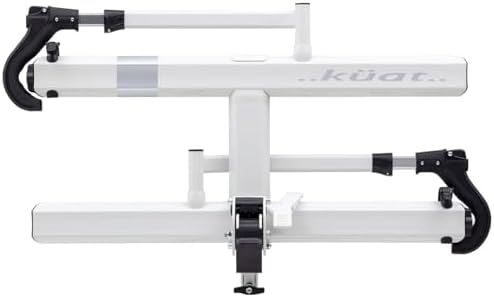 Kuat Sherpa 2.0 Compact 2-Bike Transporting Hitch Rack | Durable Lightweight Aluminum Compact 2-Bike Transporting Hitch Rack w/Cable Lock & Foldable Tire Cradles, 40 Lbs per Tray