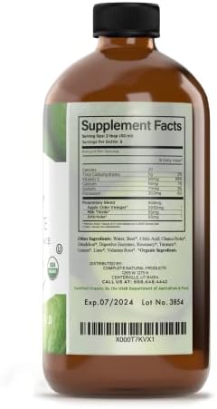 Liver Complete 8oz Organic Liquid Concentrate - Liver Cleanse & Digestive Bitters Vinegar Supplement
