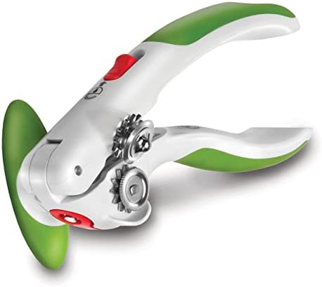 Zyliss Lock N' Lift Can Opener with Lid Lifter Magnet - Manual Opener with Locking Mechanism - Easy-to-Turn - Magnetic Can Opener - White/Gray