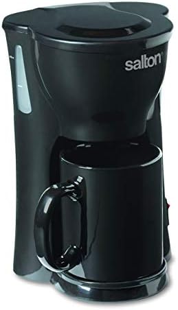 Salton 1 Cup Mini Compact Drip Coffee Maker with Reusable Mesh Filter for Coffee Grounds