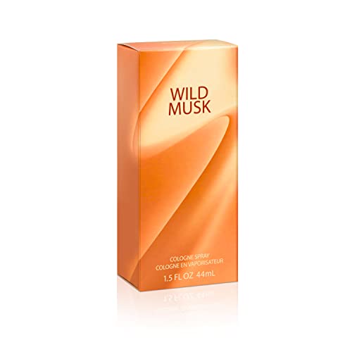 Coty Classics Wild Musk Eau de Cologne Spray | Vegan Formula Perfume | Warm Spicy Floral Scent with Amber, Jasmine, and Rose | 1.5 fl oz (Pack of 1)