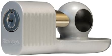 Master Lock Silver Trailer Hitch Lock, Trailer Tongue Lock for RV, Horse Trailer, or Utility Tool Trailer, 377DAT