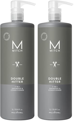 MITCH by Paul Mitchell Double Hitter 2-in-1 Shampoo & Conditioner for Men, For All Hair Types