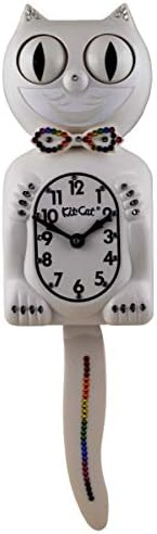 Kit Cat Klock Limited Edition Rainbow White Crystals Jeweled Clock