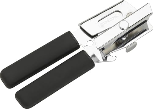 GoodCook Everyday Classic Can Opener, High Carbon Stainless Steel Blade, Heavy Duty with Soft Grip Handles, Manual Kitchen Tool for All Can Sizes
