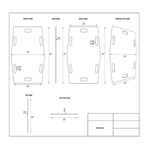 Transfer Slide Board - for Seated Transfers, 31"L x 23"W, 250lb Cap