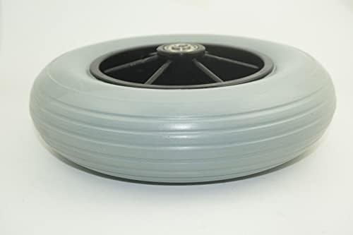 8" x 2" (200x50) Caster Solid Rubber Front Rear Caster Tires Wheels Assembly for Many Standard Wheelchairs Powerchairs/Electric Wheelchair Replace