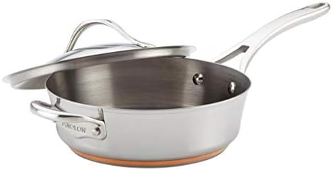 Anolon Nouvelle Stainless Steel Cookware Pots and Pans Set, 10 Piece | Stainless Steel Cookware Set with Lids, Oven Safe to 500°F, Durable Everyday Cooking, Dishwasher Safe