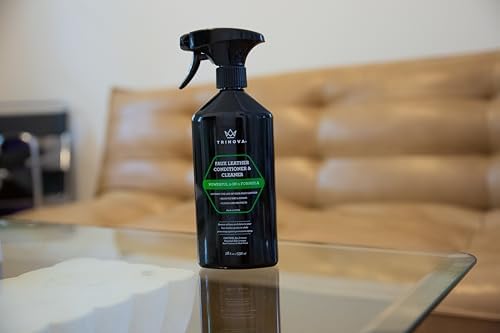 TriNova Faux Leather Cleaner & Conditioner, 18 fl oz | Cleans and conditions faux leather, vinyl, seats, furniture and bags.