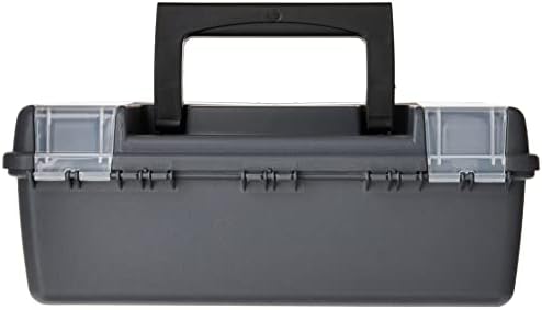 Plano Molding 114-002 13-Inch Compact Tool Box, Graphite Gray with Black Handle and Latches