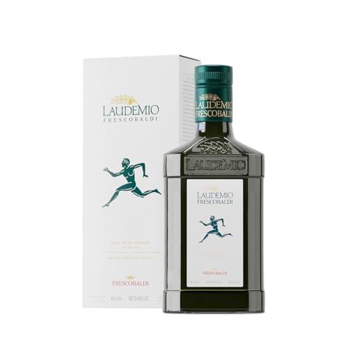 FRESCOBALDI Laudemio Extra Virgin Olive Oil, 16.9 FL Oz, 500ml, Premium, Award Winning Product of Tuscany, Italy, Fruity & Peppery Flavor, Smooth & Robust Low Acidity, Rich in Polyphenols | High Polyphenol Olive Oil | Cold Pressed hours after harvest | A…