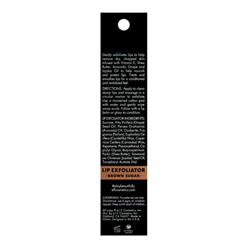 e.l.f. Lip Exfoliator, Smoothing, Conditioning, Easy To Apply, Removes Dry, Chapped Skin, Sweet Cherry, Infused with Vitamin E, Shea Butter, Avocado, Grape and Jojoba Oils, 0.11 Oz