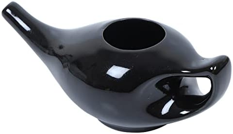 Leak Proof Durable Porcelain Ceramic Neti Pot Hold 230 Ml Water Comfortable Grip | Microwave and Dishwasher safe eco Friendly Natural Treatment for