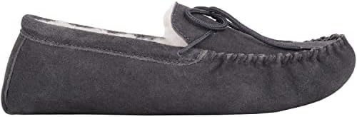 SNUGRUGS Men's Alfie Wool Lined Suede Sole Moccasin Slipper