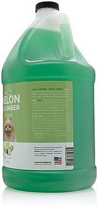 Bark2Basics Melon Cucumber Dog Shampoo, 1 Gallon - Unique Herbal Blend, Professional Grade, Delivers Nutrients to Skin and Coat