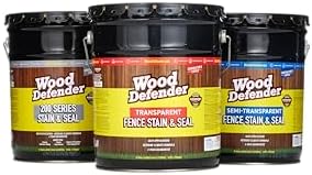 Wood Defender Transparent Fence Wood Stain and Seal in One, Oil-Based Penetrating Sealer, Professional-Grade, Long-Lasting, Weather-Resistant Protector, Redwood, 5-Gallon