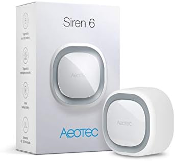Aeotec Siren 6, Z-Wave Plus S2 Enabled Zwave Siren Safety Speaker, Wall-Mounted Sound & Light Security Intruder Zwave Alarm with Backup Battery, 110dB