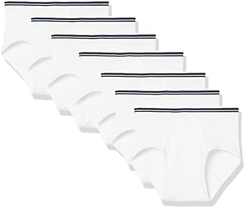 Amazon Essentials Men's Breathable Ribbed Knit Briefs with Elasticized Waistband, Multipacks