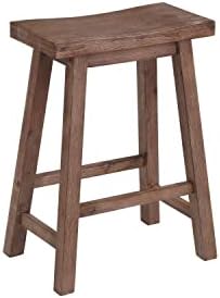Boraam Sonoma Saddle Stool, Chestnut