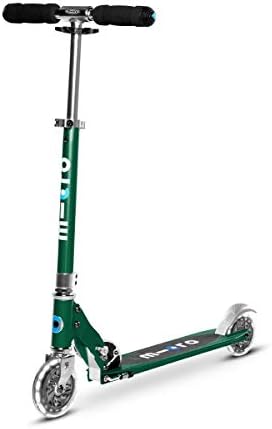 Micro Kickboard | Sprite Foldable LED Scooter for Ages 6+ | Children up to 220 lbs | 2 Wheel | Travel Ready | Adjustable T Bar | Smooth Ride
