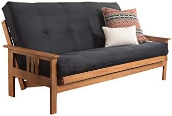 Kodiak Furniture Monterey Queen Size Futon Set, Suede Black